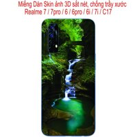 Miếng Dán Skin 3D mặt lưng dành cho Realme 7 7pro  6  6pro  6i  7i  C17, chống trầy xước, hình ảnh 3D  - realme C17