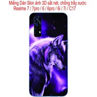 Miếng Dán Skin 3D mặt lưng dành cho Realme 7 7pro  6  6pro  6i  7i  C17, chống trầy xước, hình ảnh 3D - realme 6