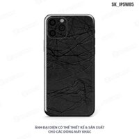 Miếng Dán Skin HoneyComb Black IPhone 12/13/14 Pro Max |SK_IPSW05| Film 3M Chính Hãng, Khuôn Cắt CNC Dán Full Lưng Viền