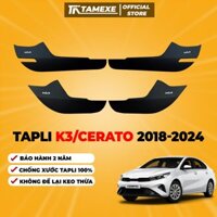 Miếng dán tapli cửa ô tô KIA K3/CERATO 2018-2024 loại 1 TAMEXE chống trầy xước tappi chất liệu Carbon Air Fiber BH 2 năm