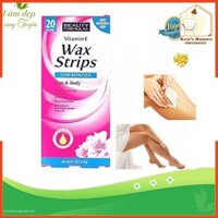 Miếng dán tẩy lông Beauty Formulas Wax Strips Legs and Body - 20 miếng