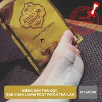 Miếng dán thải độc bàn chân Lanna Foot Patch Thái Lan
