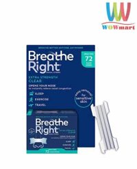 Miếng dán thông mũi, chống ngáy Breathe Right 72 miếng (Xanh)