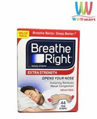 Miếng dán thông mũi, chống ngáy Breathe Right Extra Tan Beige 44 miếng (Đỏ)