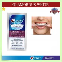 Miếng dán trắng răng cao cấp Crest 3D White Glamorous White (Miếng lẻ) dành cho răng nhạy cảm siêu trắng siêu an toàn (Mỹ)