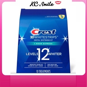 Miếng dán trắng răng Crest 3D White 1-Hour Express