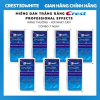 Miếng Dán Trắng Răng Crest 3D White Professional Effects Của Mỹ - Làm Trắng Răng Tại Nhà Tẩy Trắng Răng Cấp Tốc Combo 7 gói