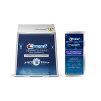 Miếng Dán Trắng Răng Crest 3D WhiteStrips Professional Effects Levels 18 Whiter