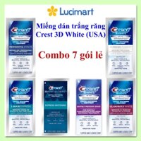 Miếng dán trắng răng Crest 3D White Whitestrips đủ loại [Hàng Mỹ]