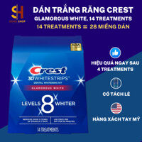 Miếng dán trắng răng CREST 3d Whitestrips - Glamorous White | Crest 3d Whitestrips Dental Whitening Kit - 14 GÓI