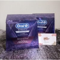 Miếng dán trắng răng ORAL B 3D WHITE LUXE ADVANCED SEAL WHITE STRIPS