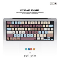 Miếng Dán Trang Trí Bàn Phím Laptop Macbook - Bản Nhiều Màu Đơn Giản - Macbook Keyboard Stickers - Tất Cả Các Dòng