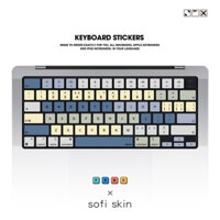 Miếng Dán Trang Trí Bàn Phím Laptop Macbook - Bản Đơn Giản Màu Lạnh - Macbook Keyboard Stickers - Tất Cả Các Dòng