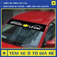 Miếng Dán trang trí kính trước và sau Xe Ô Tô Chevrolet Spark 130x21cm - decal dán kính- tem xe ô tô giá rẻ hà nội