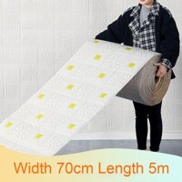 Miếng Dán Tường 3D Bằng Xốp Dài 5m 70cm Chống Thấm Nước Chống Dầu