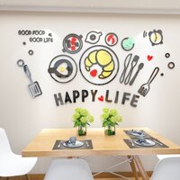 Miếng Dán Tường 3d Bằng Acrylic Dùng Trang Trí Nhà Bếp
