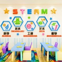 Miếng Dán Tường Bằng Acrylic Chống Thấm Nước Họa Tiết Robot 3D Độc Đáo Trang Trí Nhà Cửa