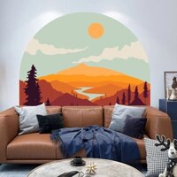 Miếng Dán Tường Bằng PVC Trang Trí Phòng Khách / Khách Sạn / Hành Lang Phong Cách Boho Độc Đáo diy ARCH