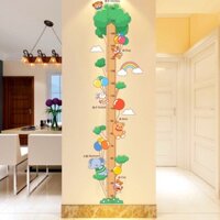 Miếng Dán Tường Đo Chiều Cao Cho Bé Hình Cây Hoạt Hình Dễ Thương