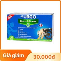 Miếng dán Urgo Burns & Grazes hỗ trợ dán bỏng và các vết thương bề mặt (10cm x 7cm) 50 miếng