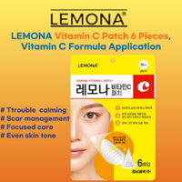 Miếng dán Vitamin C LEMONA 6 miếng, Ứng dụng công thức Vitamin C, làm dịu nếp nhăn, quản lý sẹo, chăm sóc tập trung, thậm chí tông màu da
