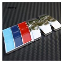 Miếng dán,Tem chữ M 3D kim loại kẽm logo nổi dán trang trí xe hơi ô tô BMW Series 3 5 7 X1 X3 X5
