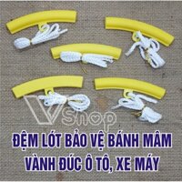 ▩◙♨Miếng đệm, lót bảo vệ bánh mâm, vành đúc ô tô, xe máy. Khi tháo Vỏ ruột lốp xe. Bộ 5 cái