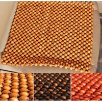 Miếng Đệm Lót Hạt Gỗ Tròn 43X43Cm Chuyên Dùng Trên Ô Tô, Xe Máy, Ghế Văn Phòng