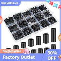 Miếng Đệm Nylon, Miếng Đệm Nhựa Vòng Đệm Bộ Phân Loại 345 Chiếc Ổ Cắm Điện Vít Miếng Đệm, Bộ Miếng Đệm Tròn M3 Màu Đen