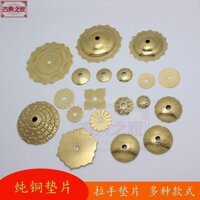 Miếng đệm tay cầm bằng đồng nguyên chất, miếng đệm khắc đơn giản, miếng đệm hoa trống, phụ kiện tay cầm, miếng trang trí đồng, miếng đệm đồng thau