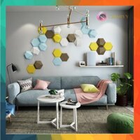 Miếng Đệm Xốp Dán Tường Lục Giác Bọc Da Chống Nước Chorvy