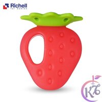 Miếng gặm nướu cho bé bằng Silicone cao cấp hình trái dâu Richell - RC22026 - mieng can rang cho be