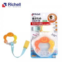 Miếng gặm nướu cho bé bằng nhựa cao cấp hình đám mây có dây đeo Richell - RC50363 - mieng can rang cho be