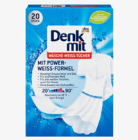 Miếng Giặt Tẩy Trắng Quần Áo Denkmit Wasche-Weiss-Tücher 20 miếng