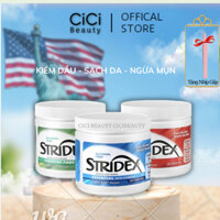 Miếng Lau Giảm Mụn Stridex Toner Pad BHA 0.5%, 1%, 2% Tẩy Da Chết, Chấm Mụn Bọc Viêm