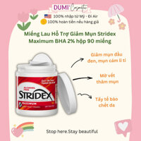 Miếng Lau Hỗ Trợ Giảm Mụn Stridex Maximum BHA 2% hộp 90 miếng