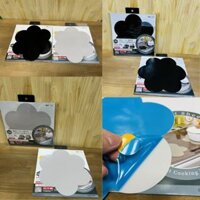 Miếng lót bếp từ cao cấp hình hoa 24cm  - Màu Đen