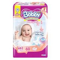 Miếng lót Bobby 60 miếng NB2 ( > 1 tháng )