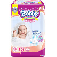 MIẾNG LÓT BOBBY NEWBORN ( NEWBORN 1 -108 MIẾNG/ NEWBORN 2 - 60 MIẾNG)