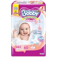 Miếng lót Bobby Newborn 2, 60 miếng, >1 tháng