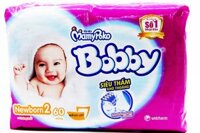 Miếng lót Bobby Newborn 2 cho bé trên 1 tháng (60 miếng)