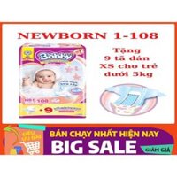 Miếng Lót Bobby Newborn1 108 (+9 miếng tã dán sơ sinh )