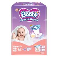 Miếng lót Bobby size Newborn 1 64 miếng (dưới 5kg) (giao bao bì ngẫu nhiên)