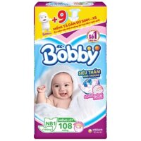 Miếng lót Bobby size Newborn 1 108 miếng (dưới 5kg)