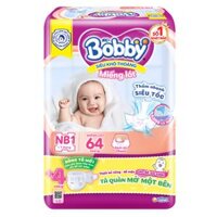 Miếng lót Bobby size Newborn 1 64 miếng (Dưới 5kg)