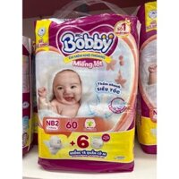Miếng lót Bobby size Newborn 2 60 miếng (4-7kg)