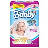 Miếng lót bobby  size Newborn 2 60 miếng (4-7kg)