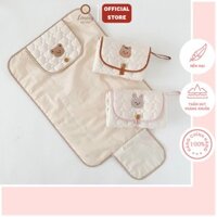 Miếng lót chống thấm miếng lót thay bỉm gấp gọn cho bé cotton cao cấp, gấp gọn tiện dụng