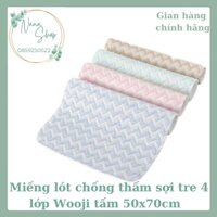 Miếng lót chống thấm sợi tre 4 lớp Wooji tấm 50x70cm