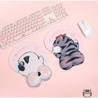 Miếng Lót Chuột Có Đệm 3D Mouse Pad Mèo Hoàng Thượng Chó Pull